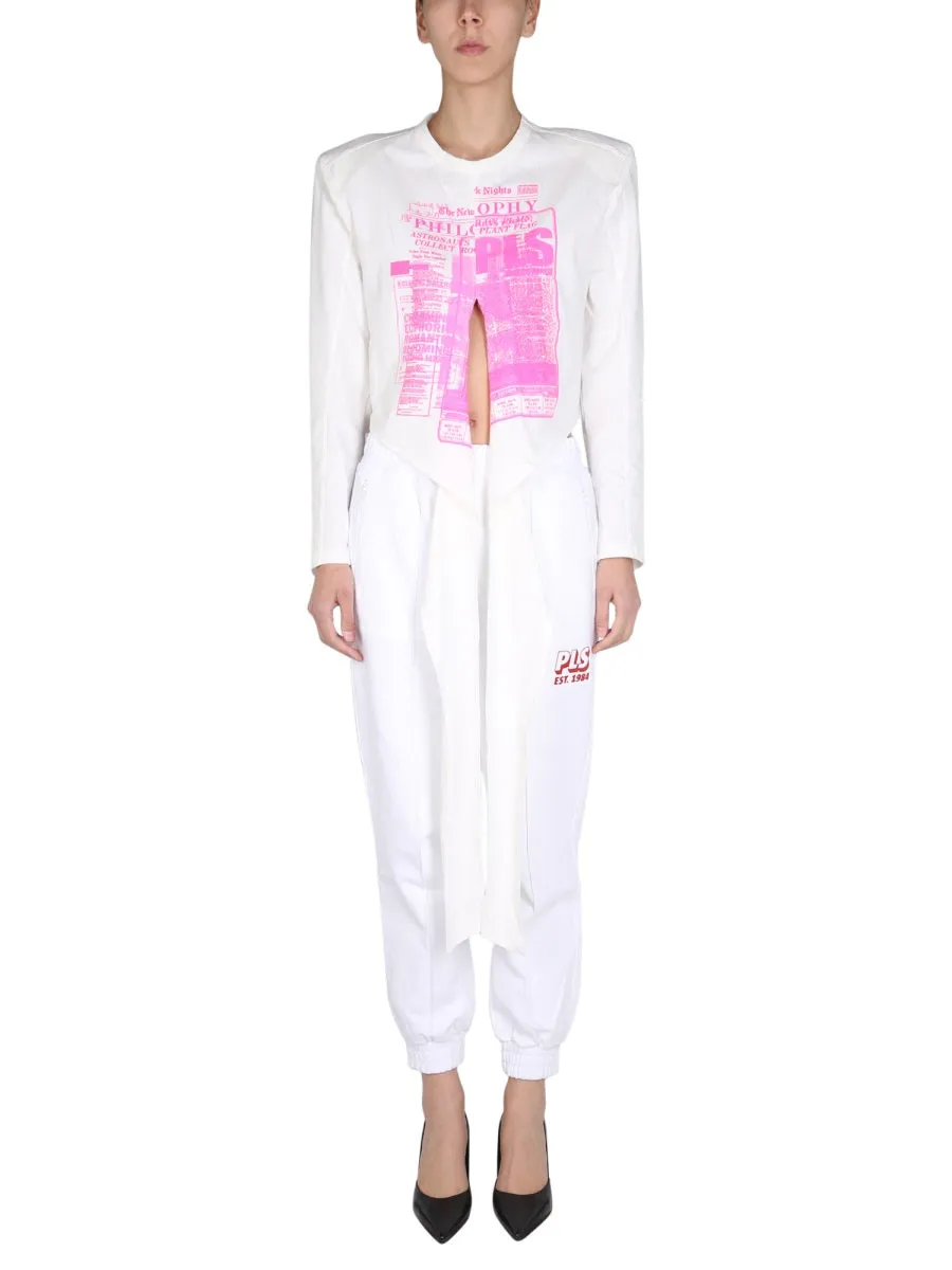 Philosophy Di Lorenzo Serafini Printed Cut-Out Top