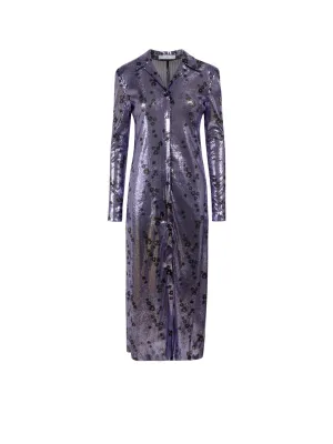 Philosophy Di Lorenzo Serafini Sequin Long-Sleeved Shirt Dress