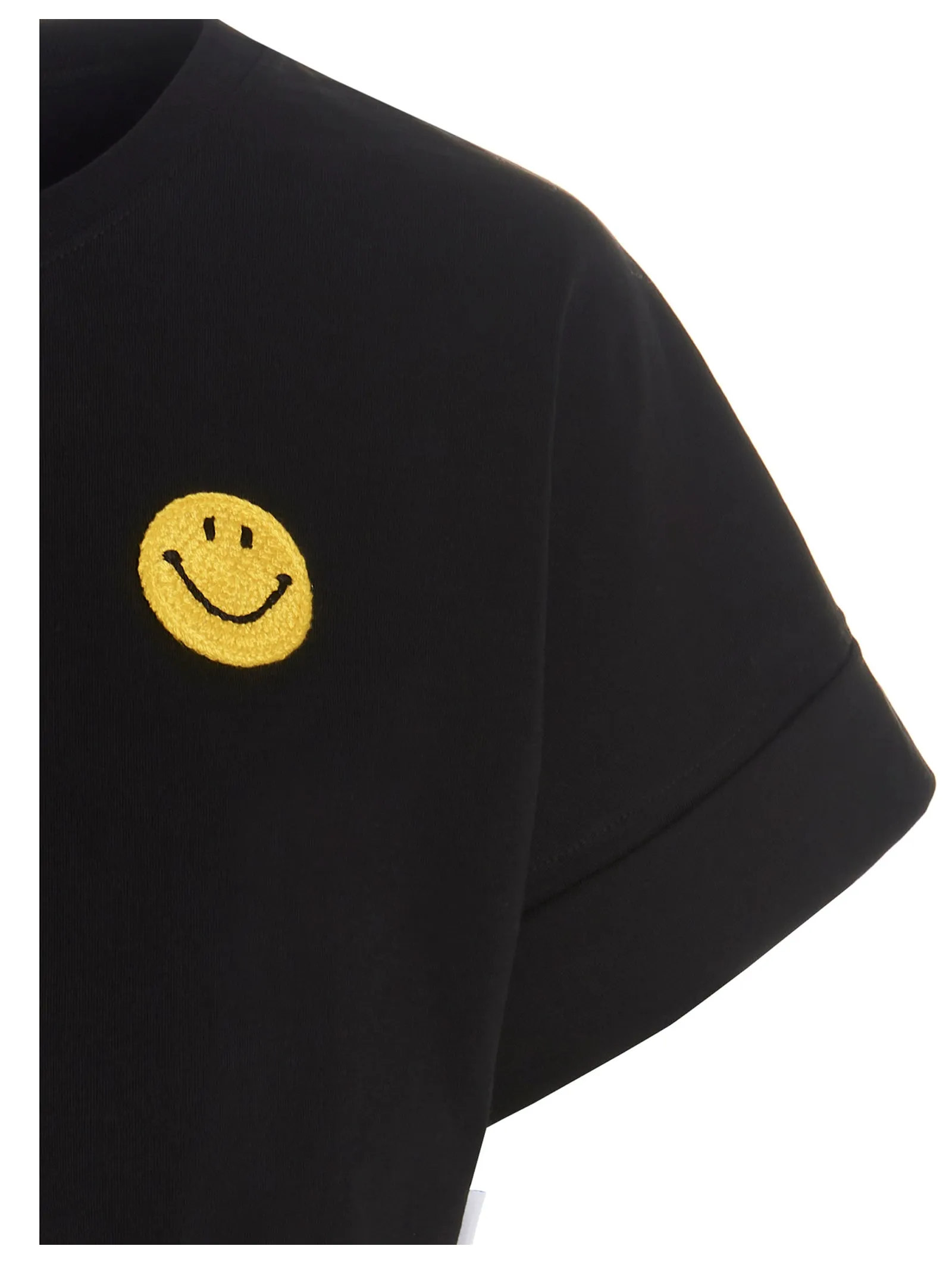 Philosophy Di Lorenzo Serafini Smiley Embroidered Cropped T-Shirt