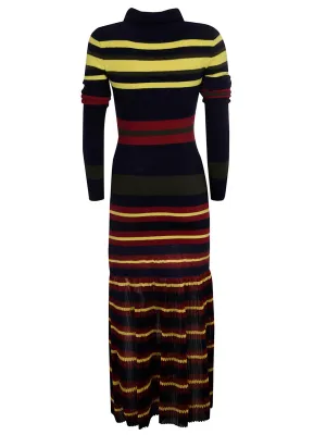 Philosophy Di Lorenzo Serafini Striped Turtleneck Midi Dress