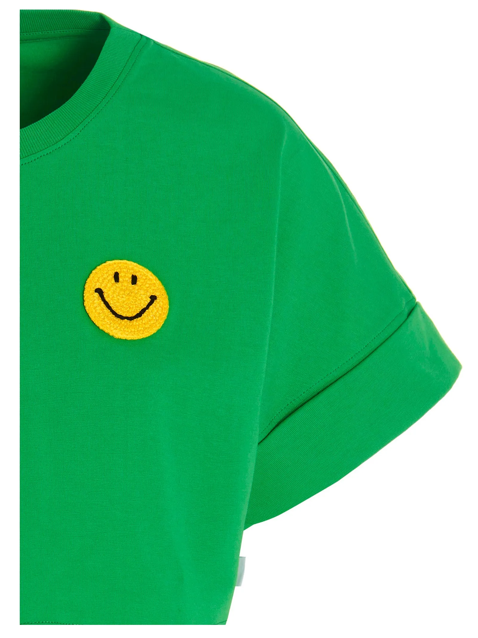 Philosophy Di Lorenzo Serafini X Smiley Embroidered Cropped T-Shirt