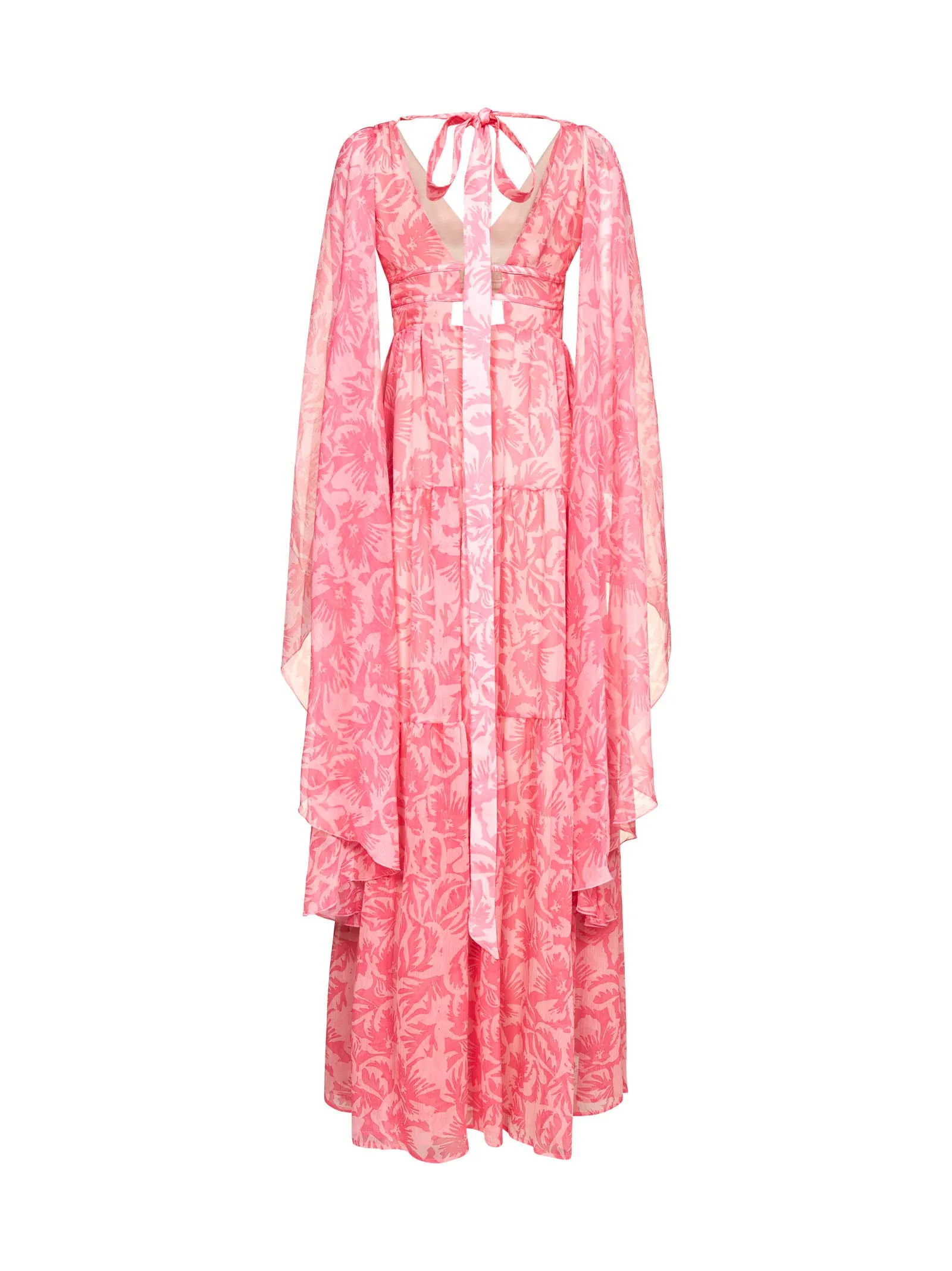 Pinko Allover Floral Printed V-Neck Dress