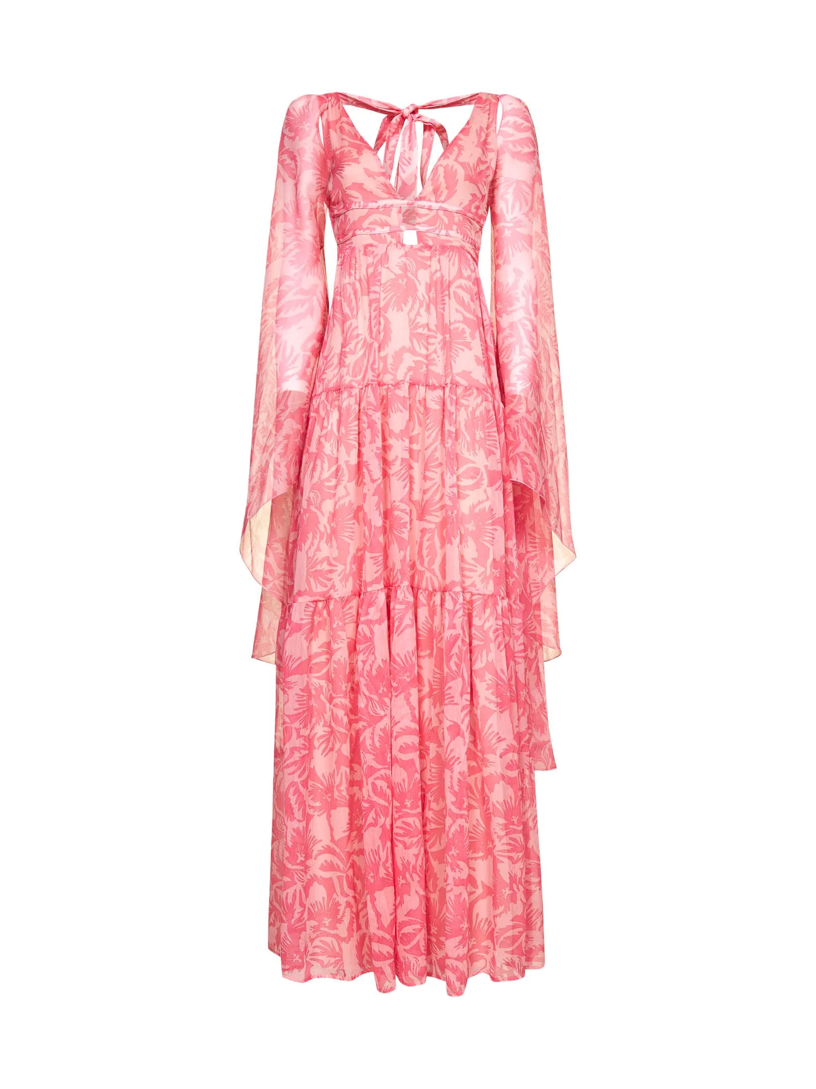 Pinko Allover Floral Printed V-Neck Dress