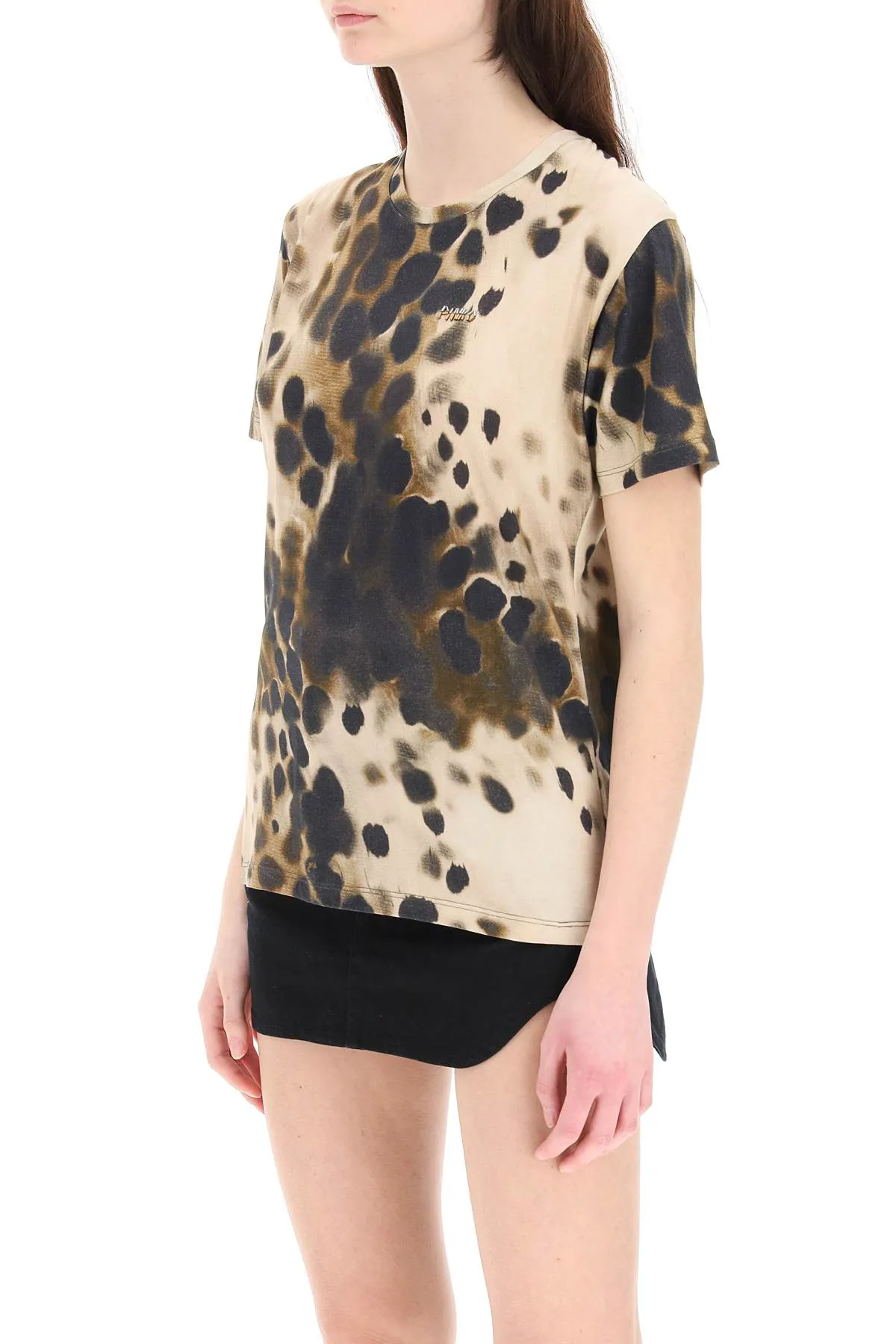 Pinko Animal Printed Crewneck T-Shirt