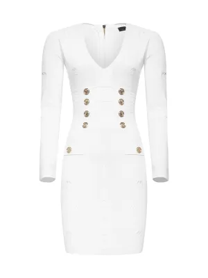 Pinko Buttoned V-Neck Mini Skirt