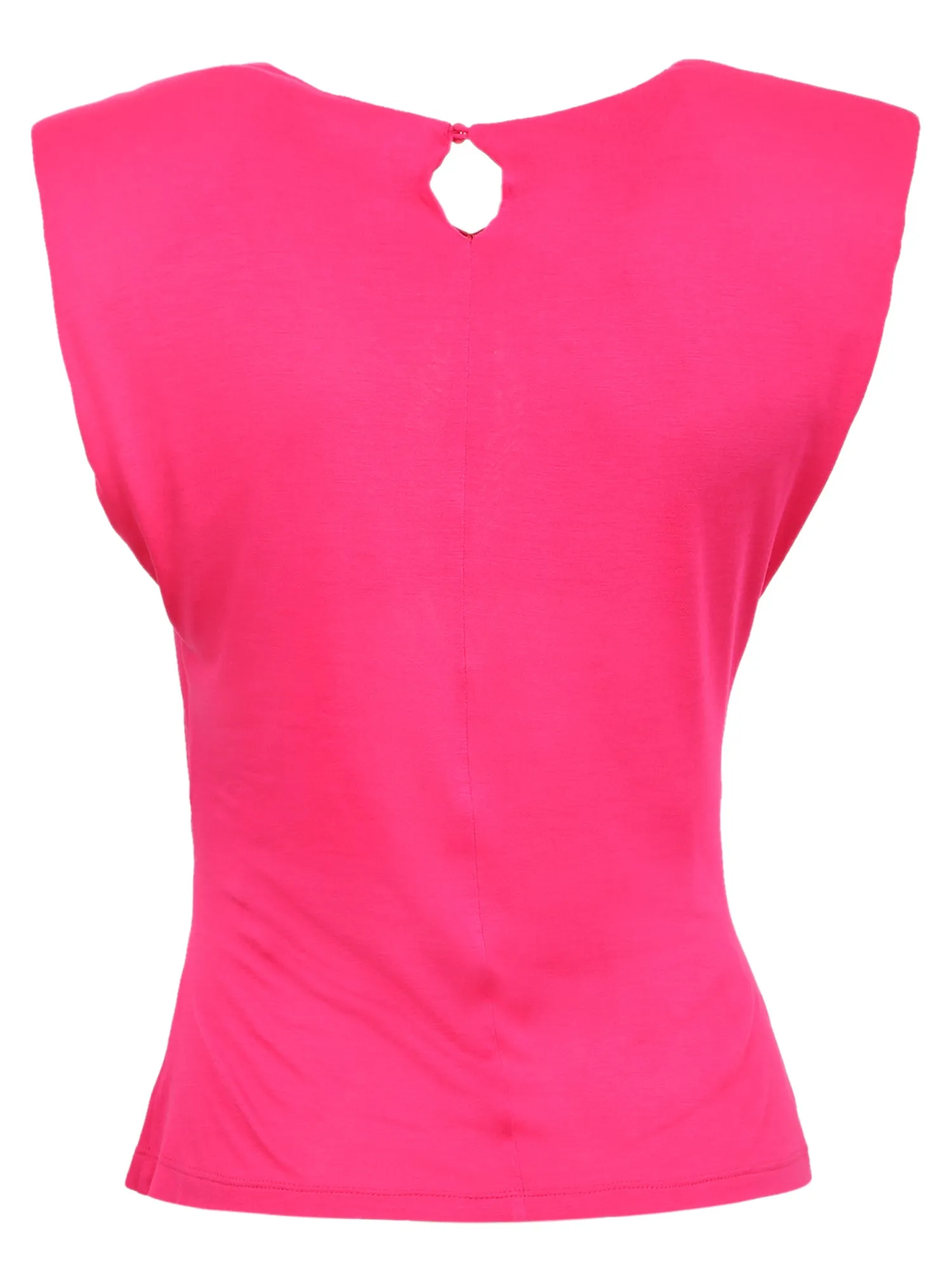 Pinko Cut-Out Round Neck Sleeveless Top
