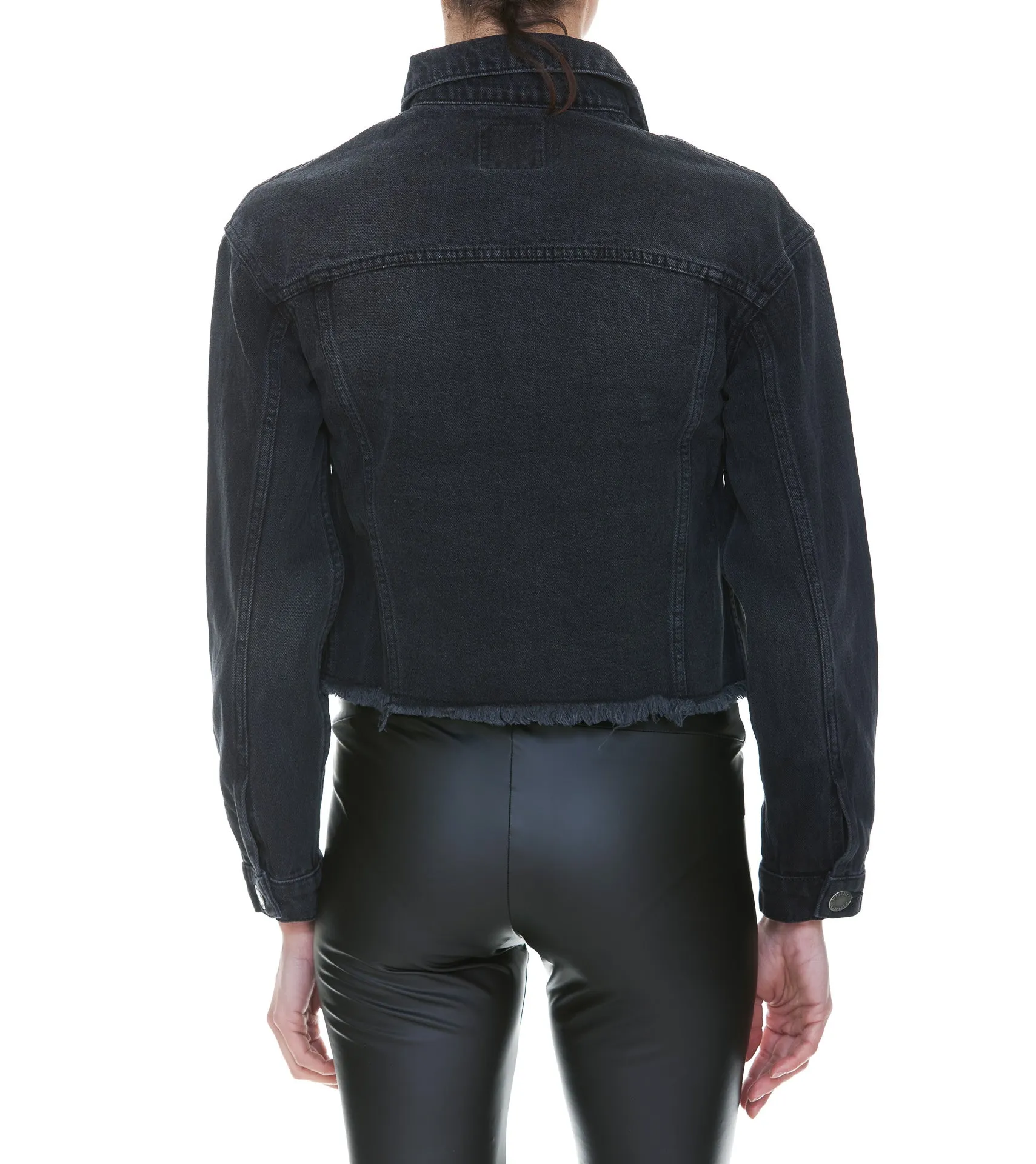 Pinko Frayed Edge Buttoned Jacket