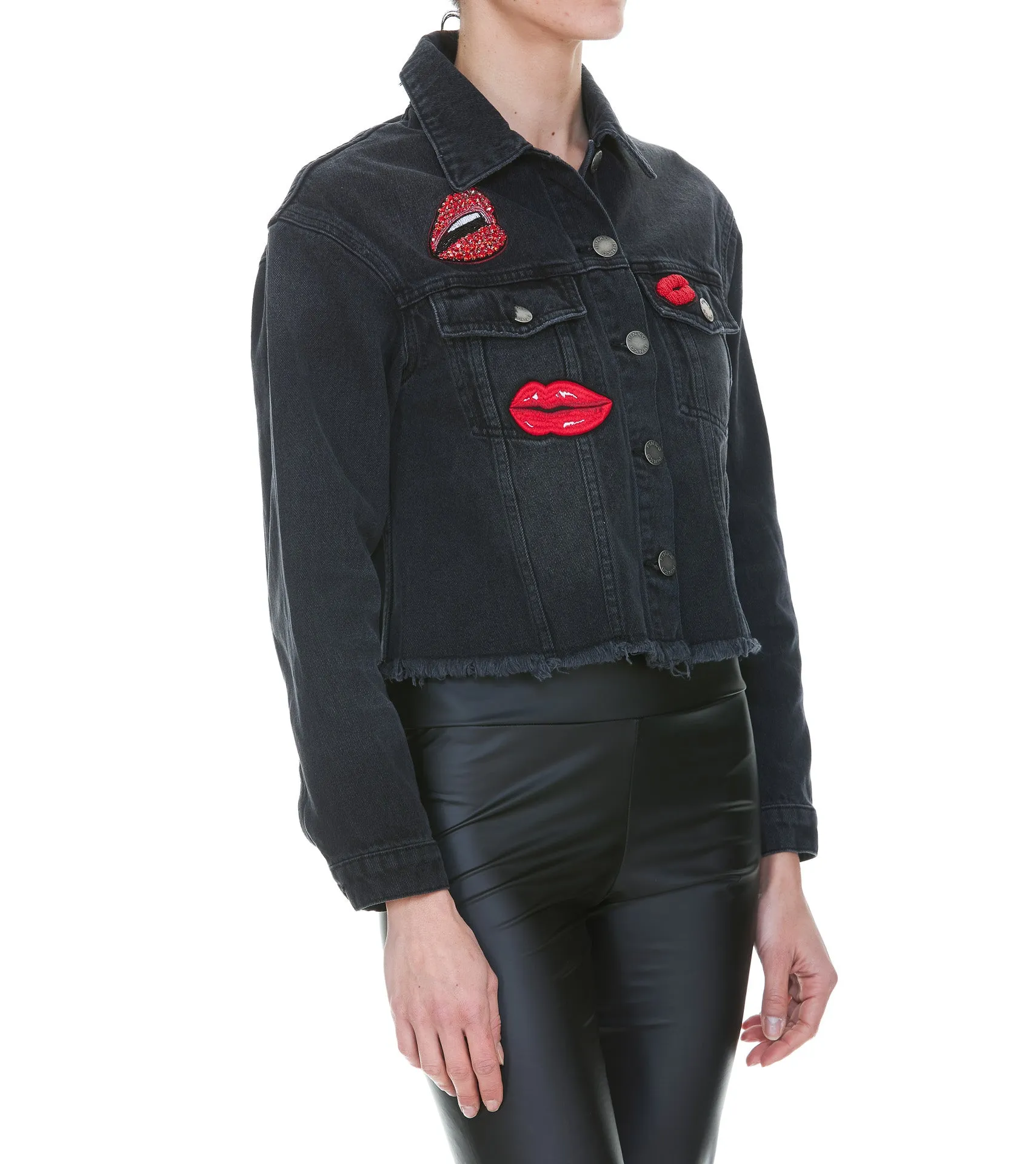 Pinko Frayed Edge Buttoned Jacket