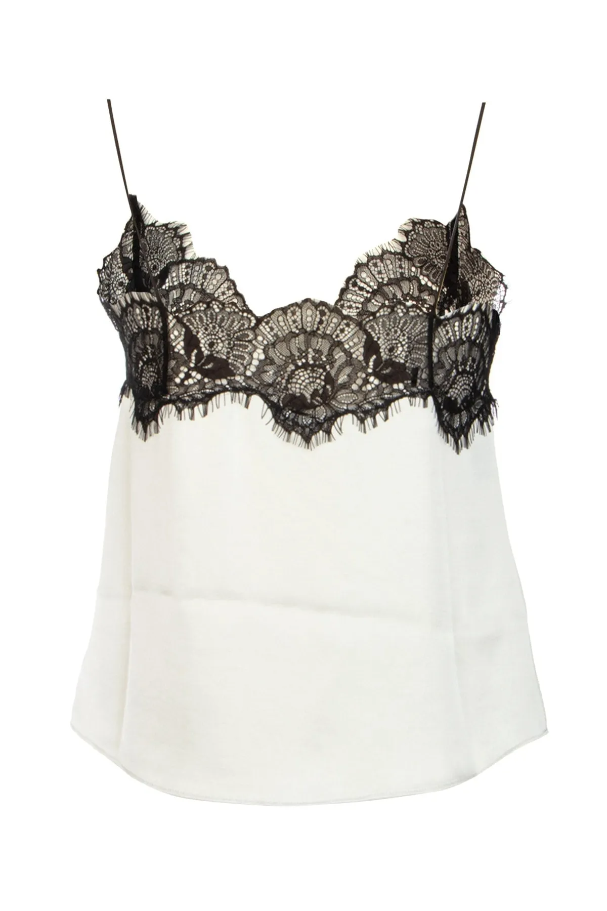 Pinko Lace Detailed Spaghetti Strap Top
