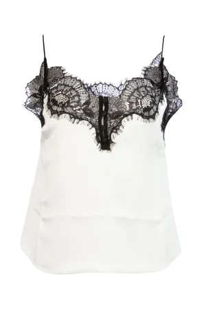 Pinko Lace Detailed Spaghetti Strap Top