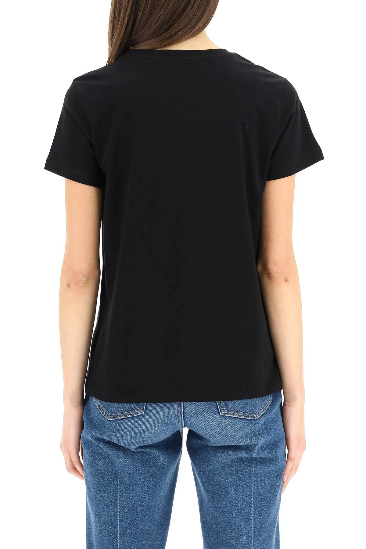 Pinko Love Birds Embroidered Crewneck T-Shirt