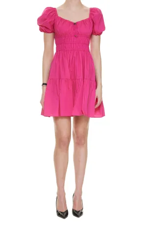 Pinko Ruffle Detailed Short-Sleeved Mini Dress