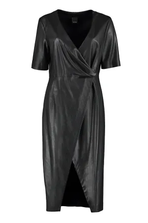 Pinko V-Neck Short Sleeved Mini Dress