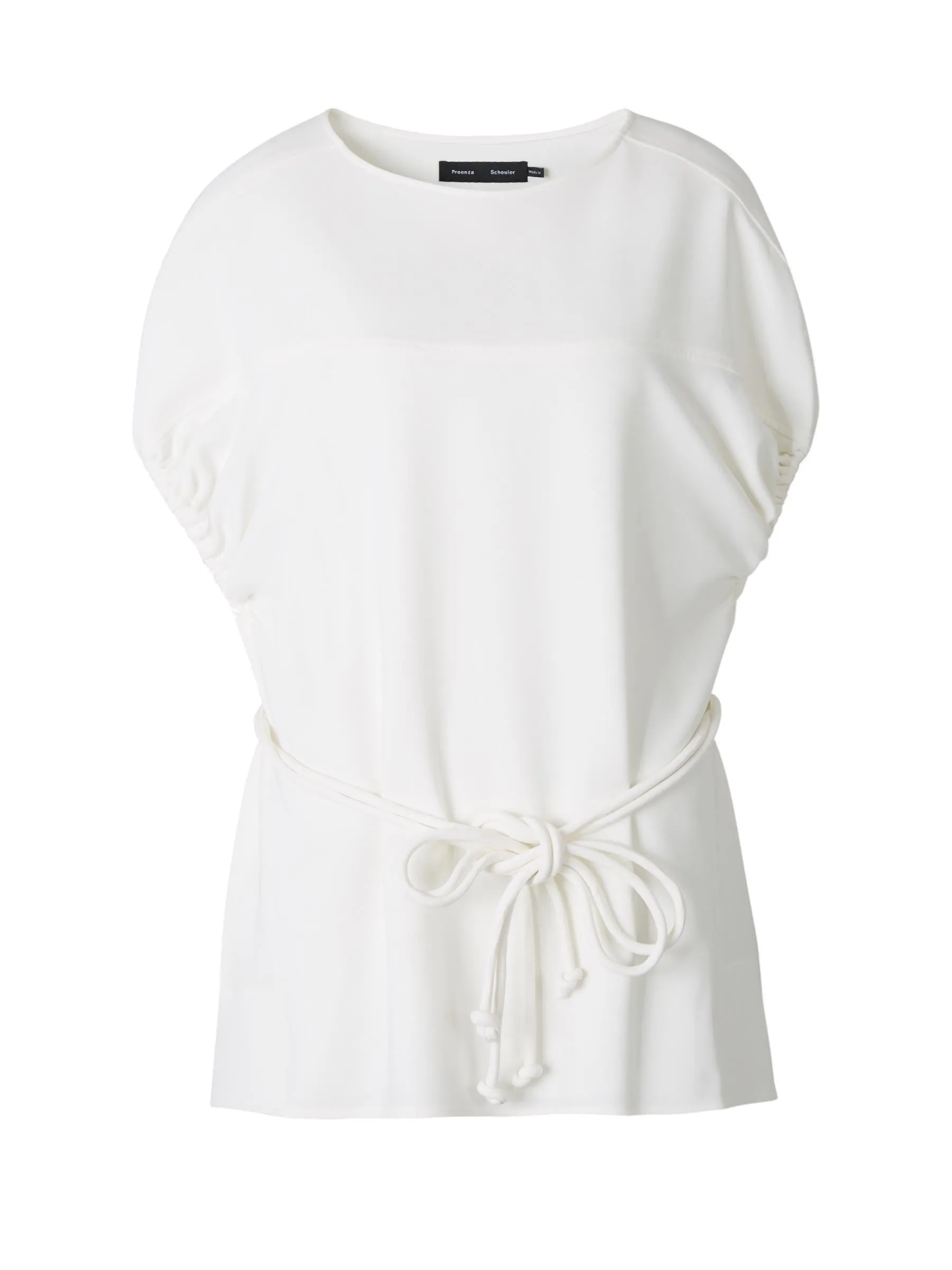 Proenza Schouler Tied Waist Crewneck Top