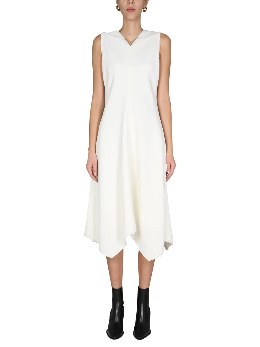 Proenza Schouler White Label V-Neck Asymmetric Dress