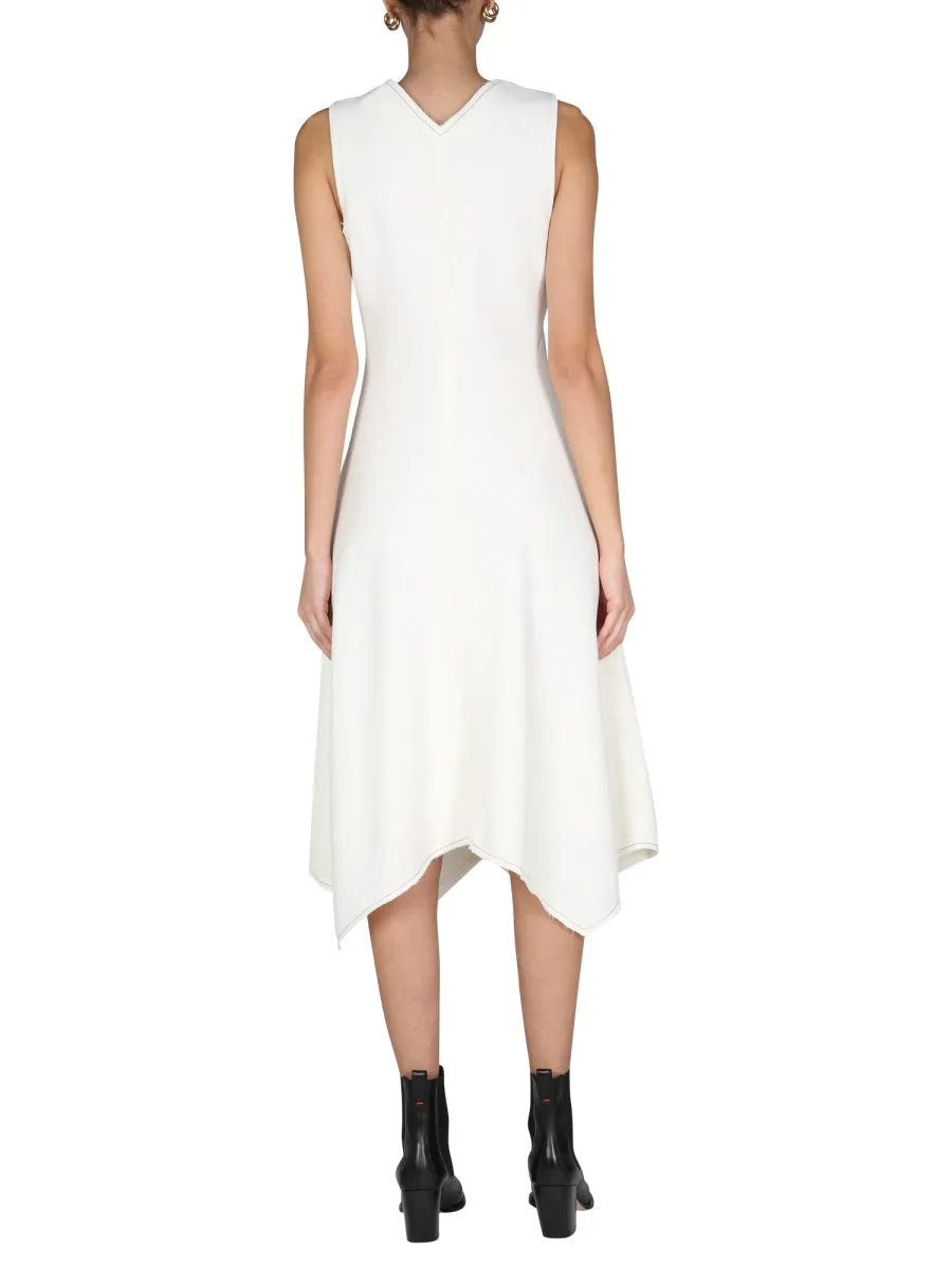 Proenza Schouler White Label V-Neck Asymmetric Dress
