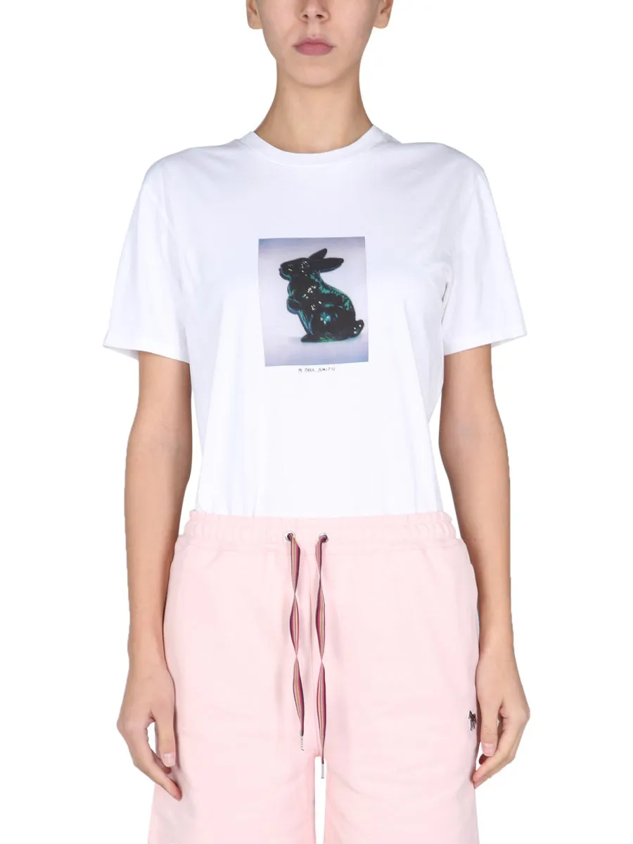 PS Paul Smith Rabbit Print Crewneck T-Shirt