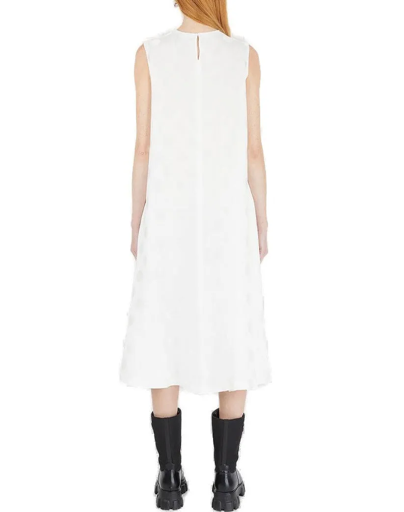 Raf Simons Polka Dot Print Sleeveless Midi Dress