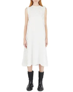 Raf Simons Polka Dot Print Sleeveless Midi Dress