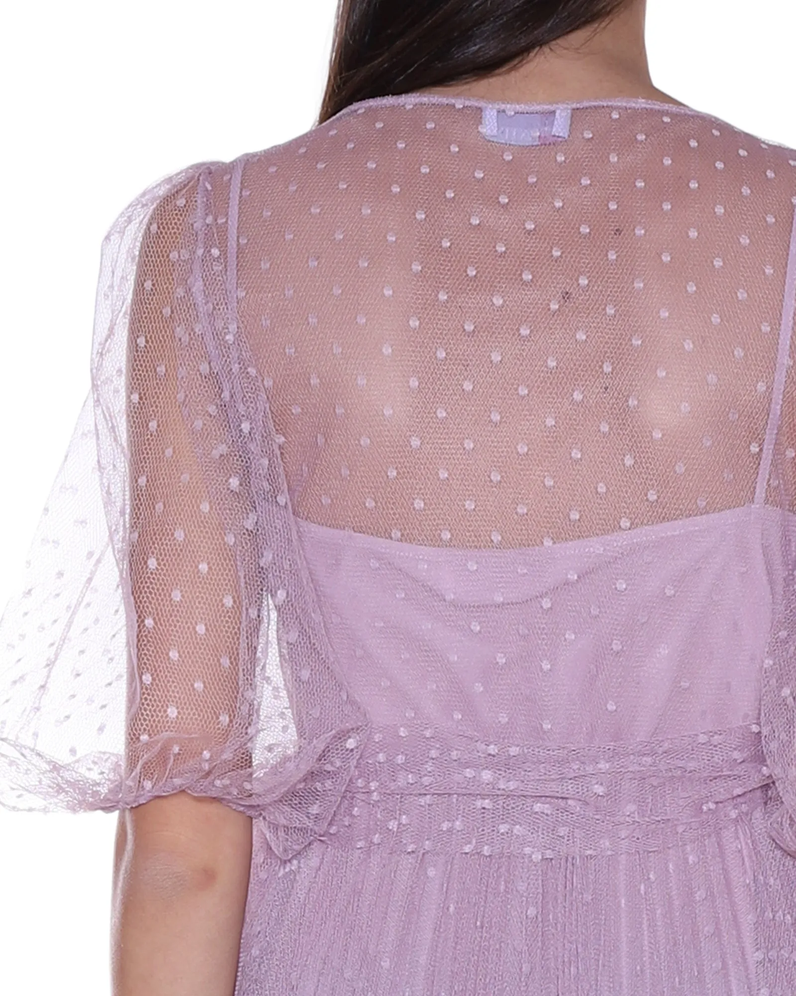 REDValentino Bow Detailed V-Neck Midi Dress