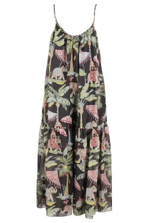 REDValentino Graphic Printed Scoop-Neck Dress