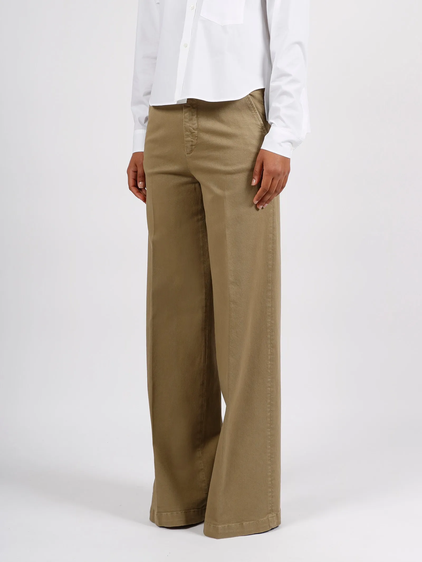 REDValentino High Waist Wide-Leg Gabardine Pants