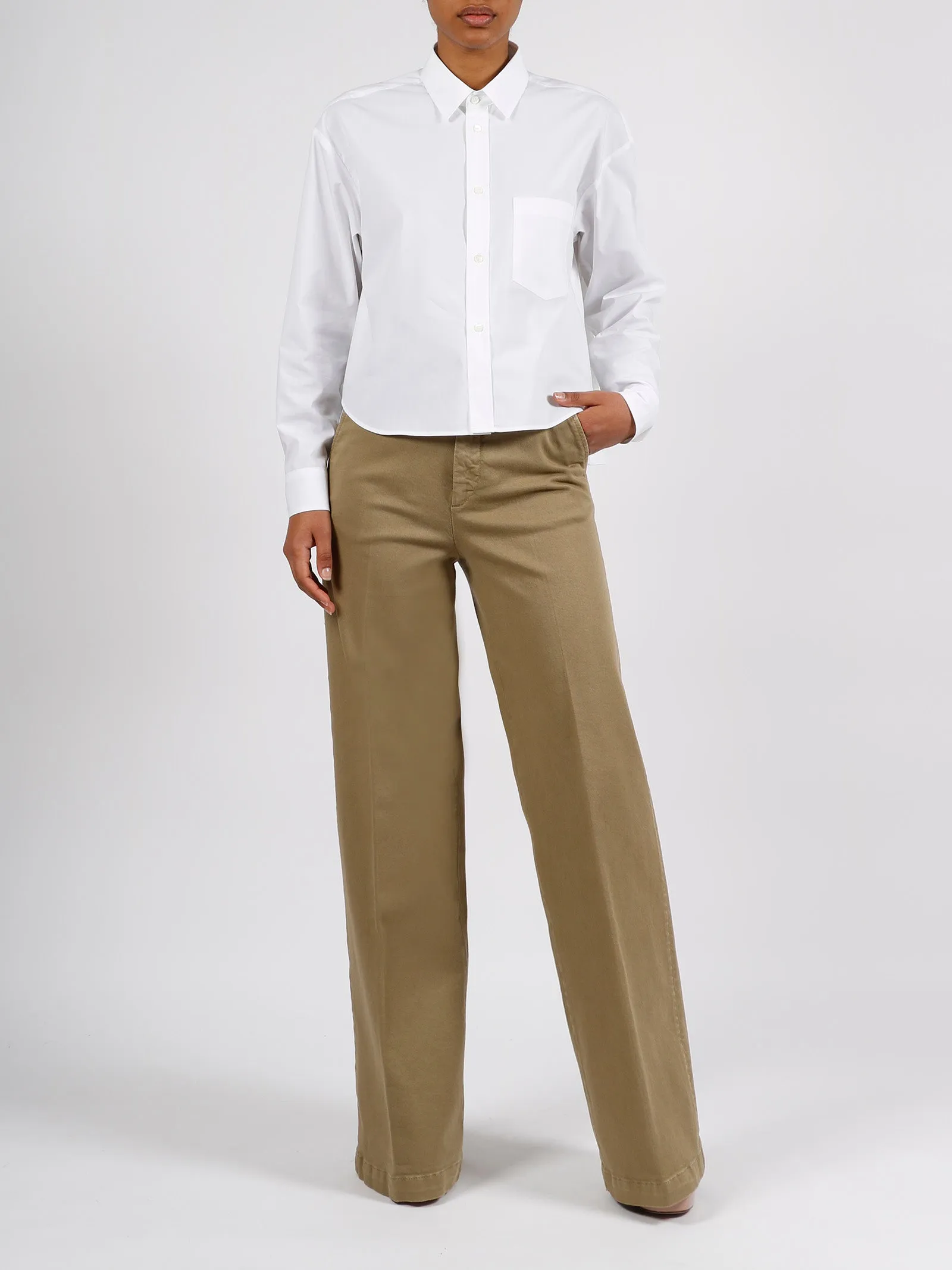 REDValentino High Waist Wide-Leg Gabardine Pants