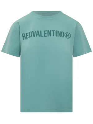 REDValentino Logo Print Crewneck T-Shirt
