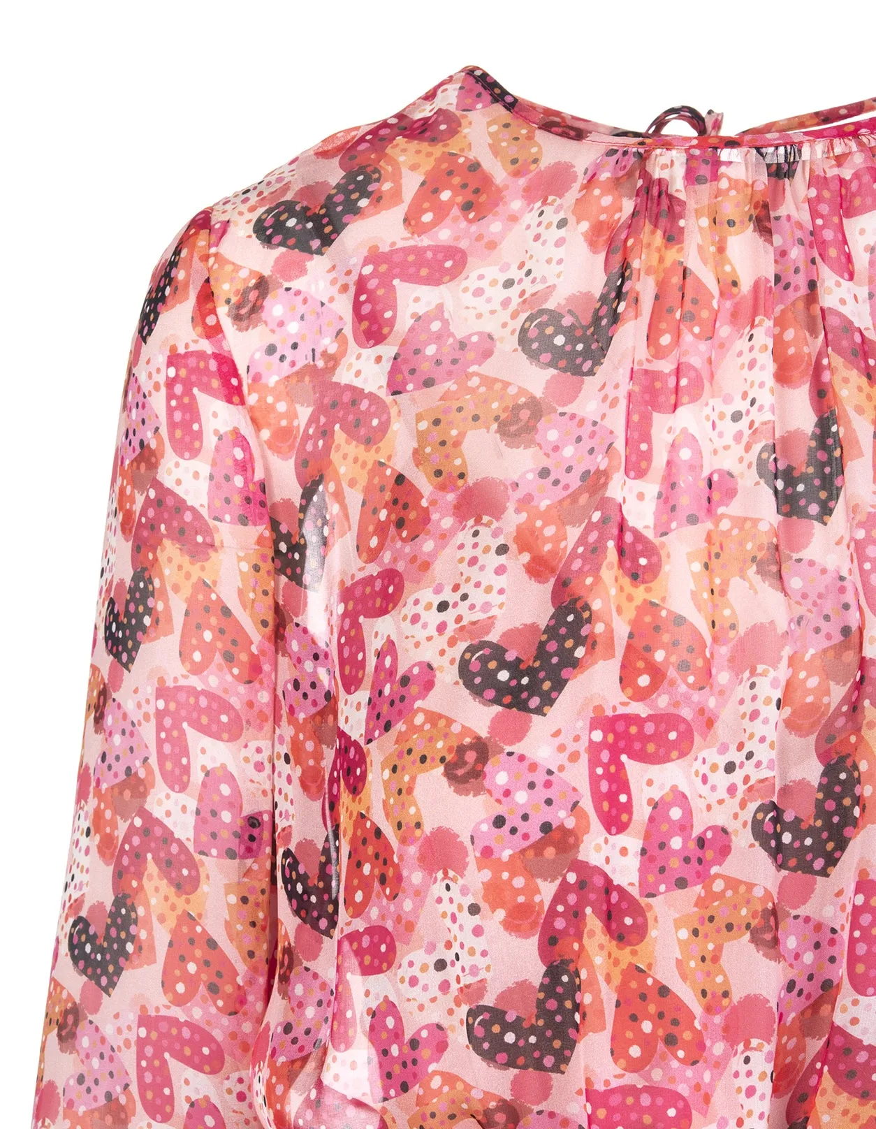REDValentino Polka-Dot Heart Printed Dress