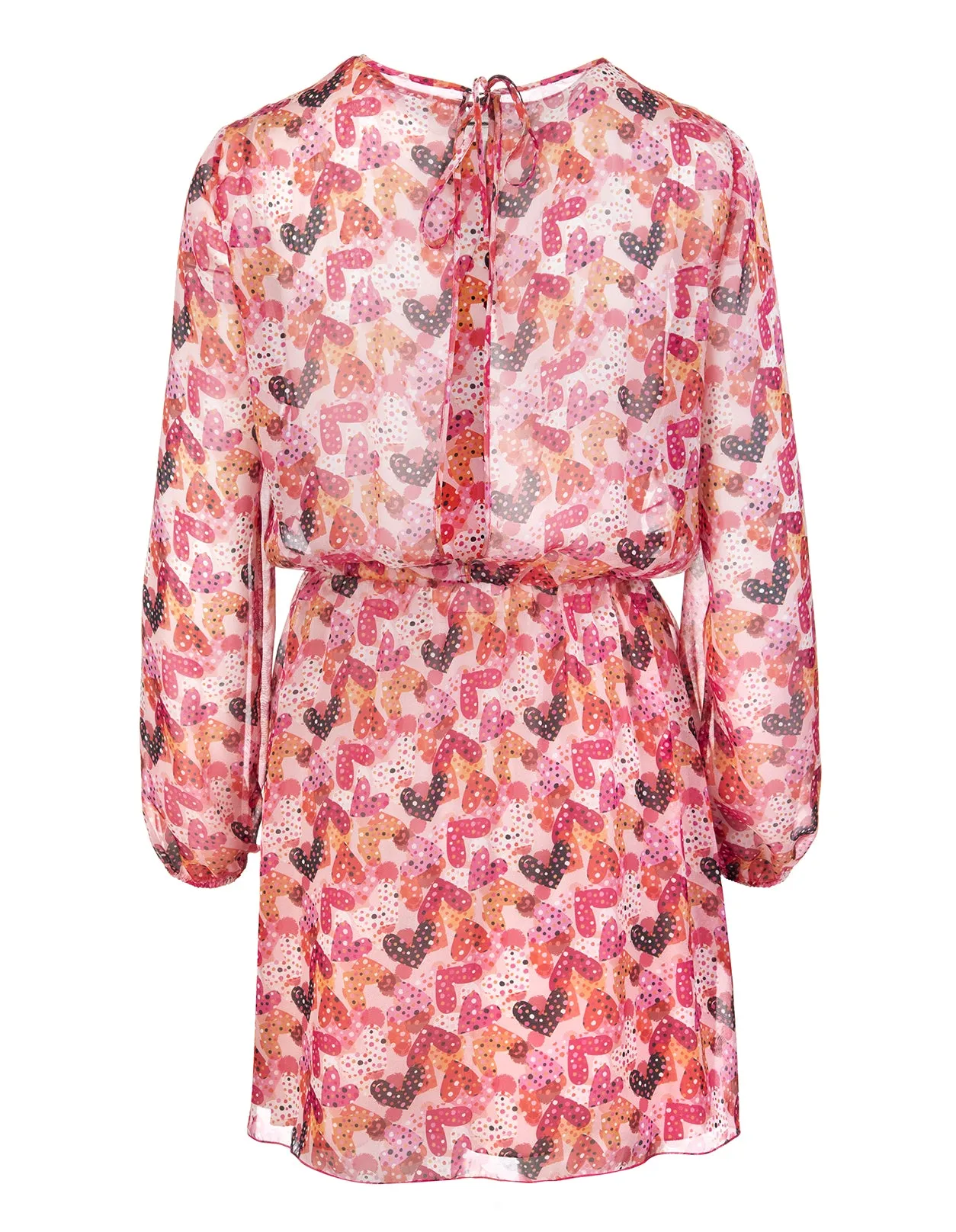 REDValentino Polka-Dot Heart Printed Dress