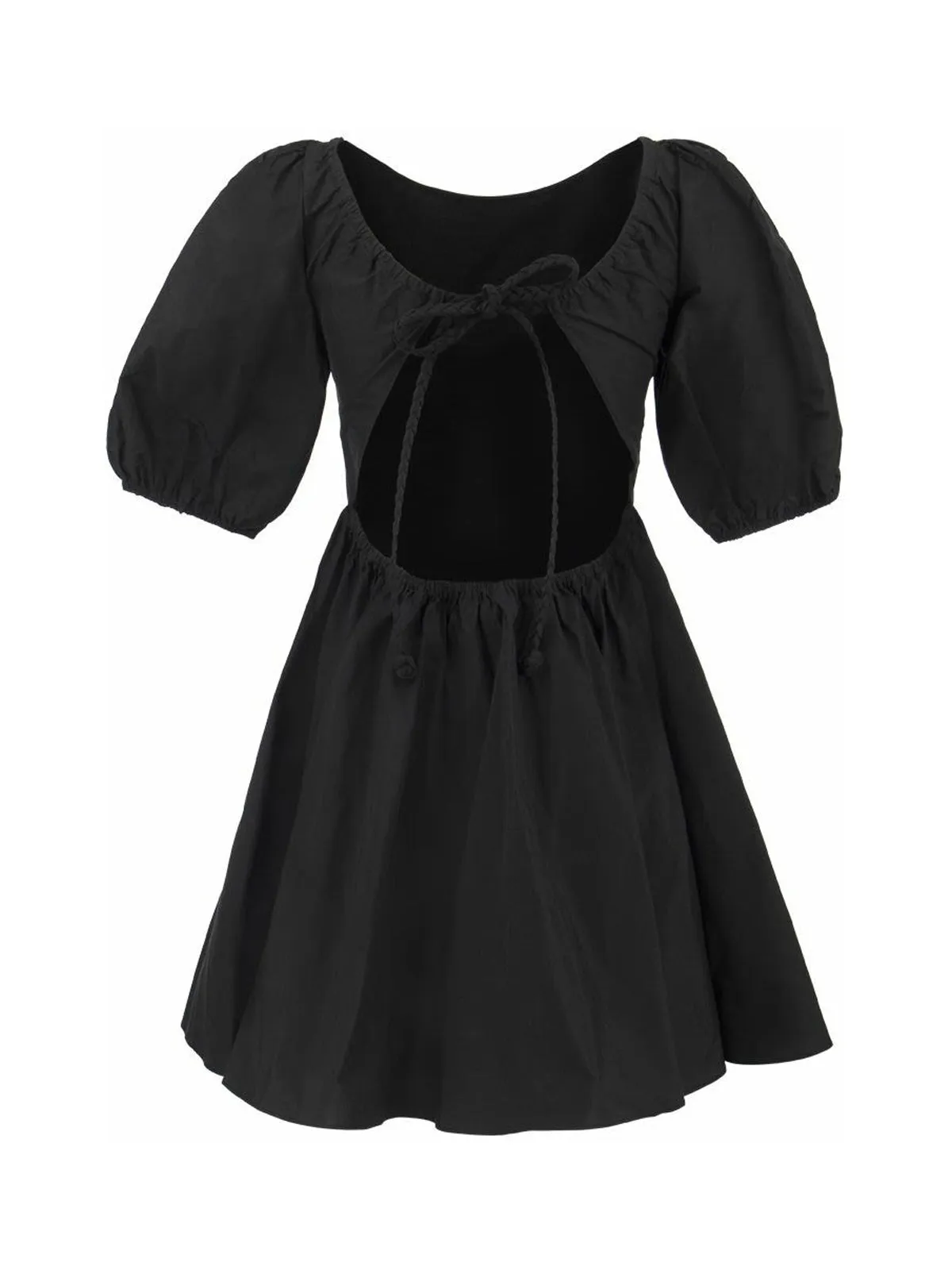 REDValentino Puff Sleeved Round Neck Mini Dress