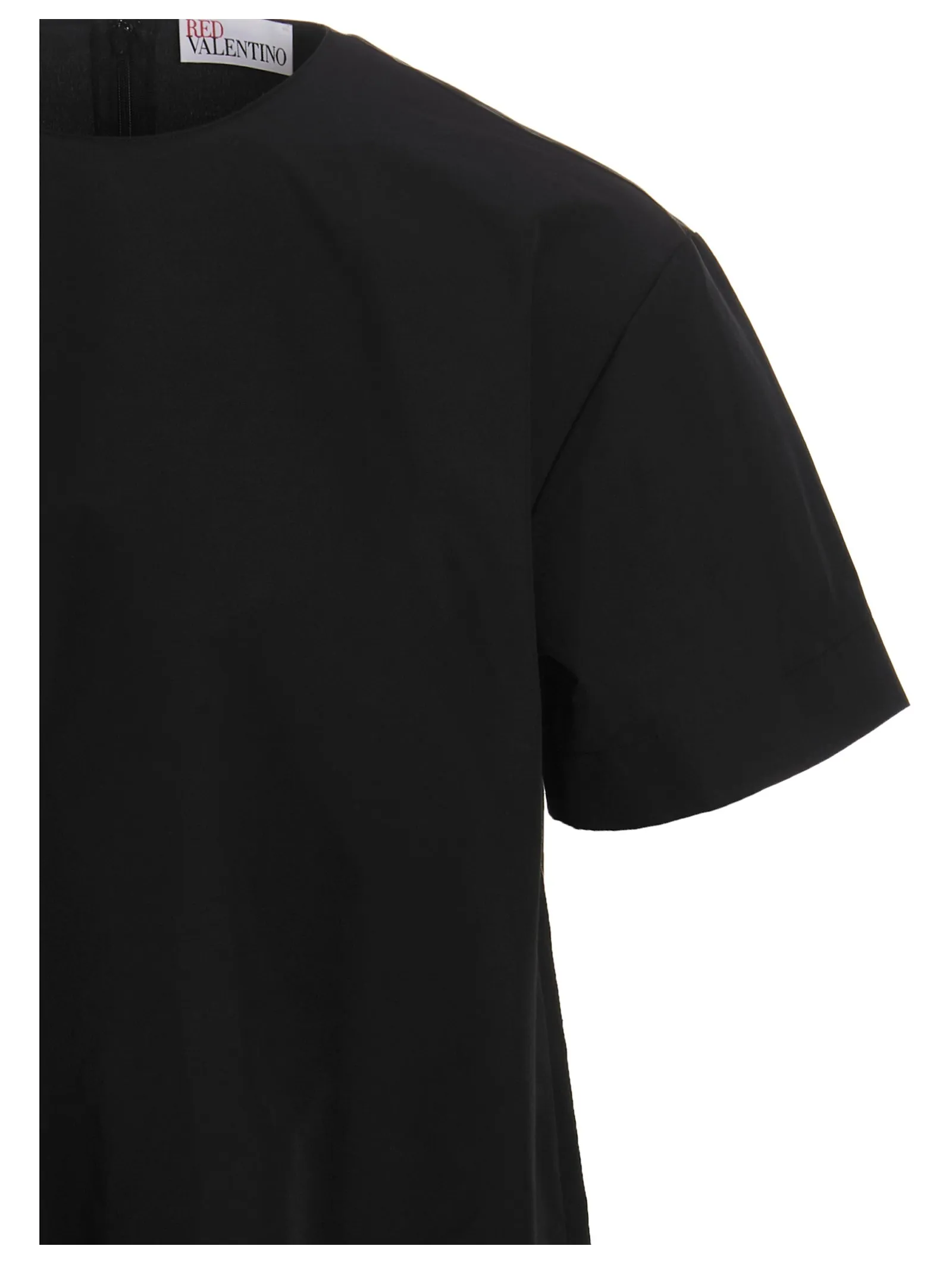 REDValentino Ruffled Short Sleeved Crewneck Top