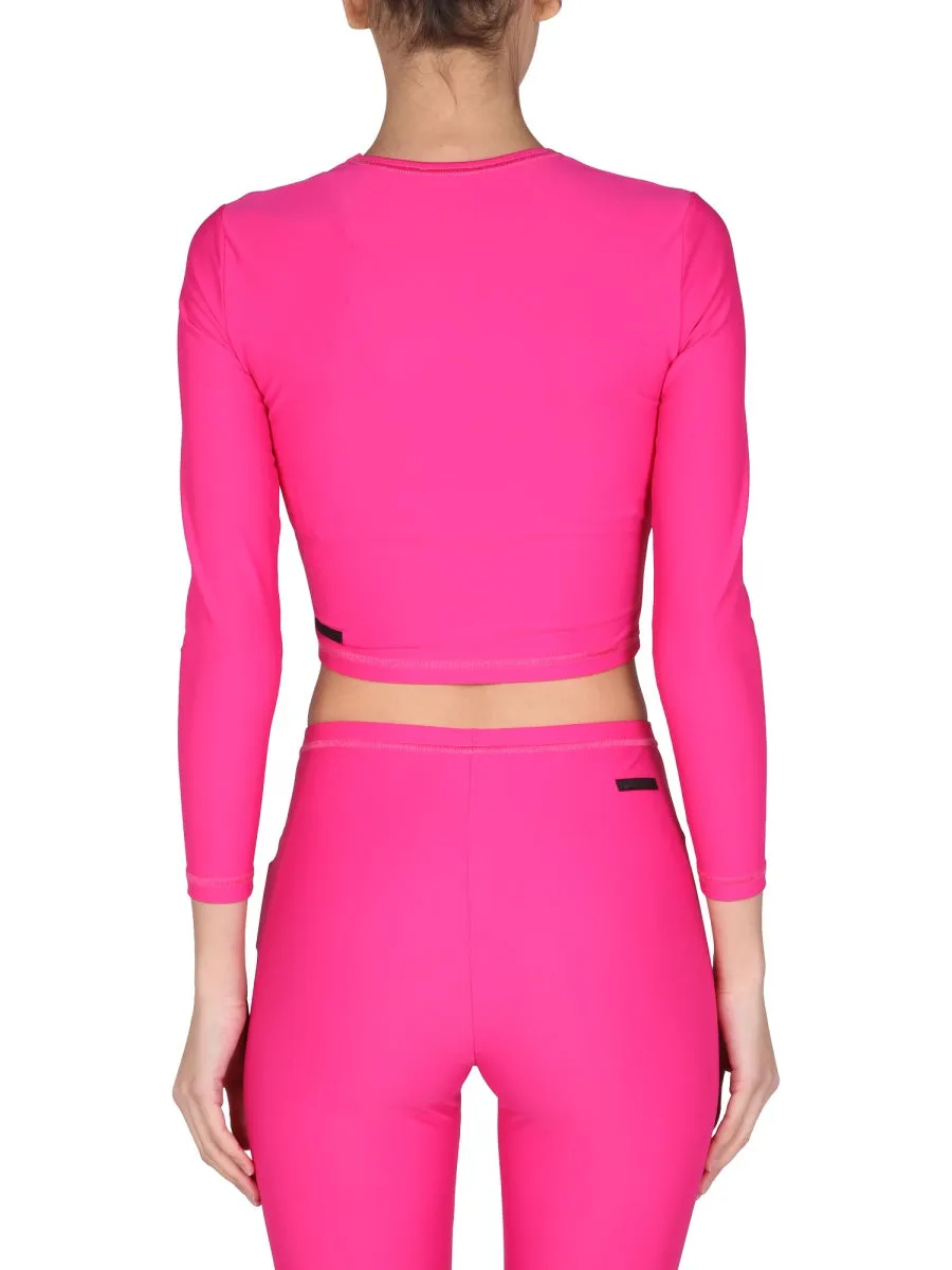 REDValentino The Black Tag Cropped Top