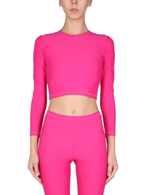 REDValentino The Black Tag Cropped Top