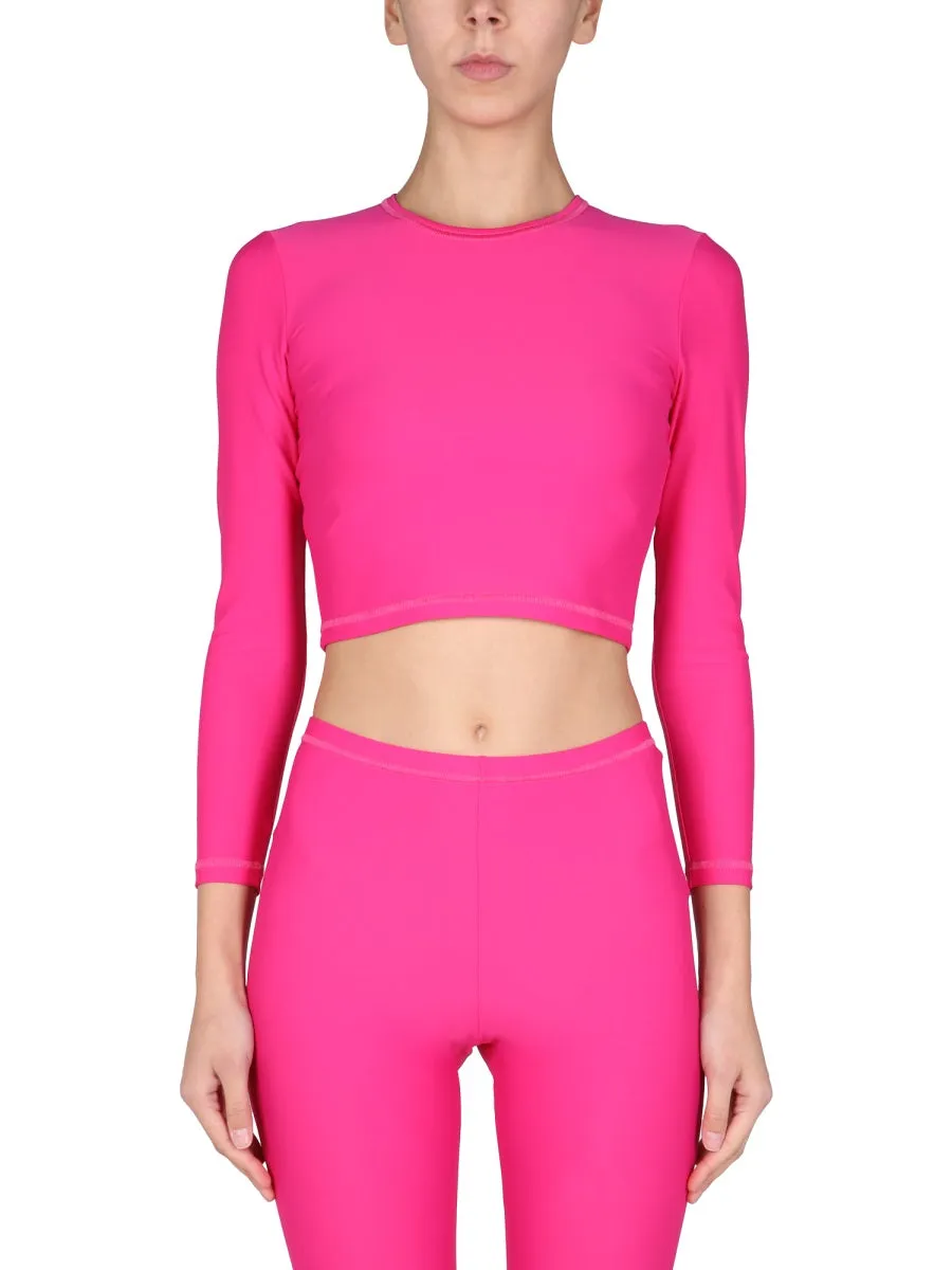 REDValentino The Black Tag Cropped Top