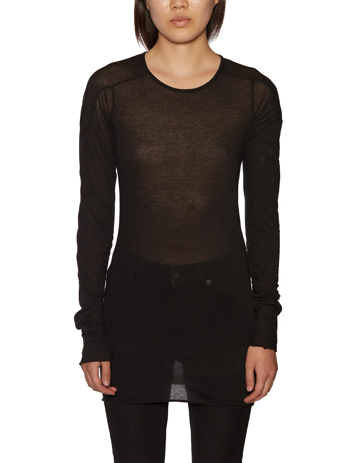 Rick Owens DRKSHDW Long-Sleeved Crewneck T-Shirt