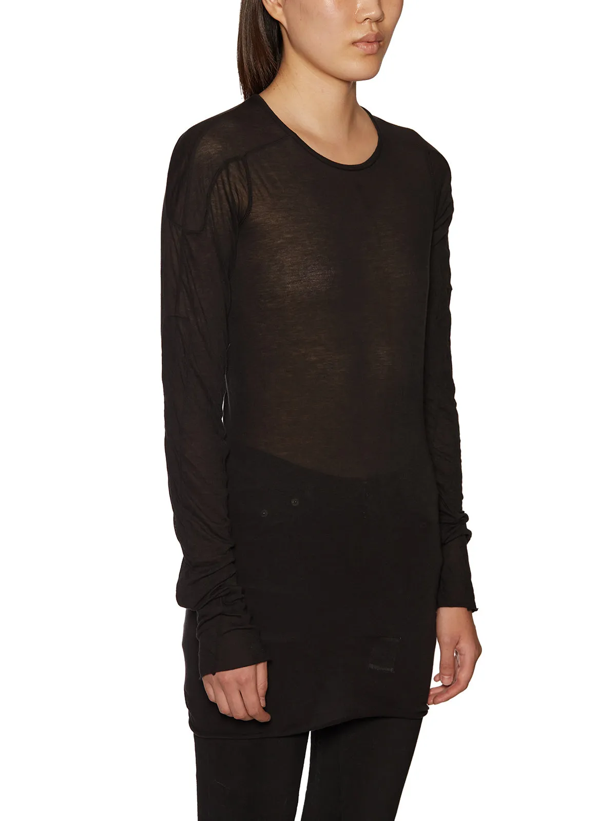 Rick Owens DRKSHDW Long-Sleeved Crewneck T-Shirt
