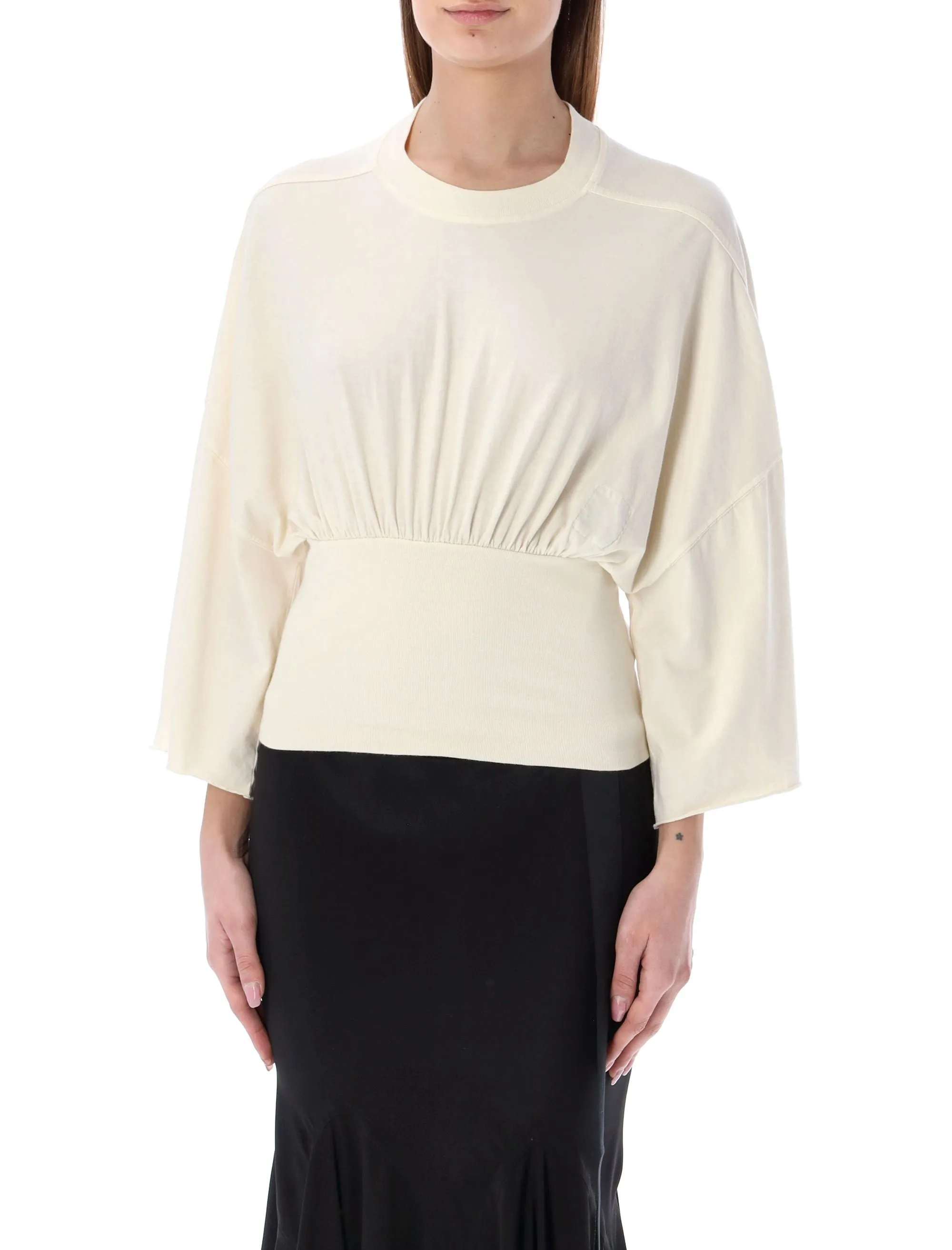 Rick Owens DRKSHDW Runched Cropped Tommy T-Shirt