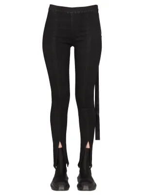 Rick Owens DRKSHDW Skinny Cut Slit-Detailed Pants