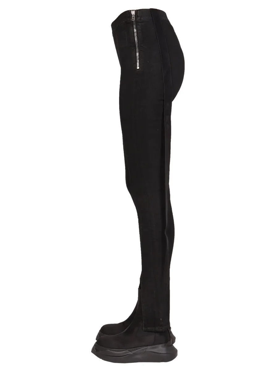 Rick Owens DRKSHDW Skinny Cut Slit-Detailed Pants