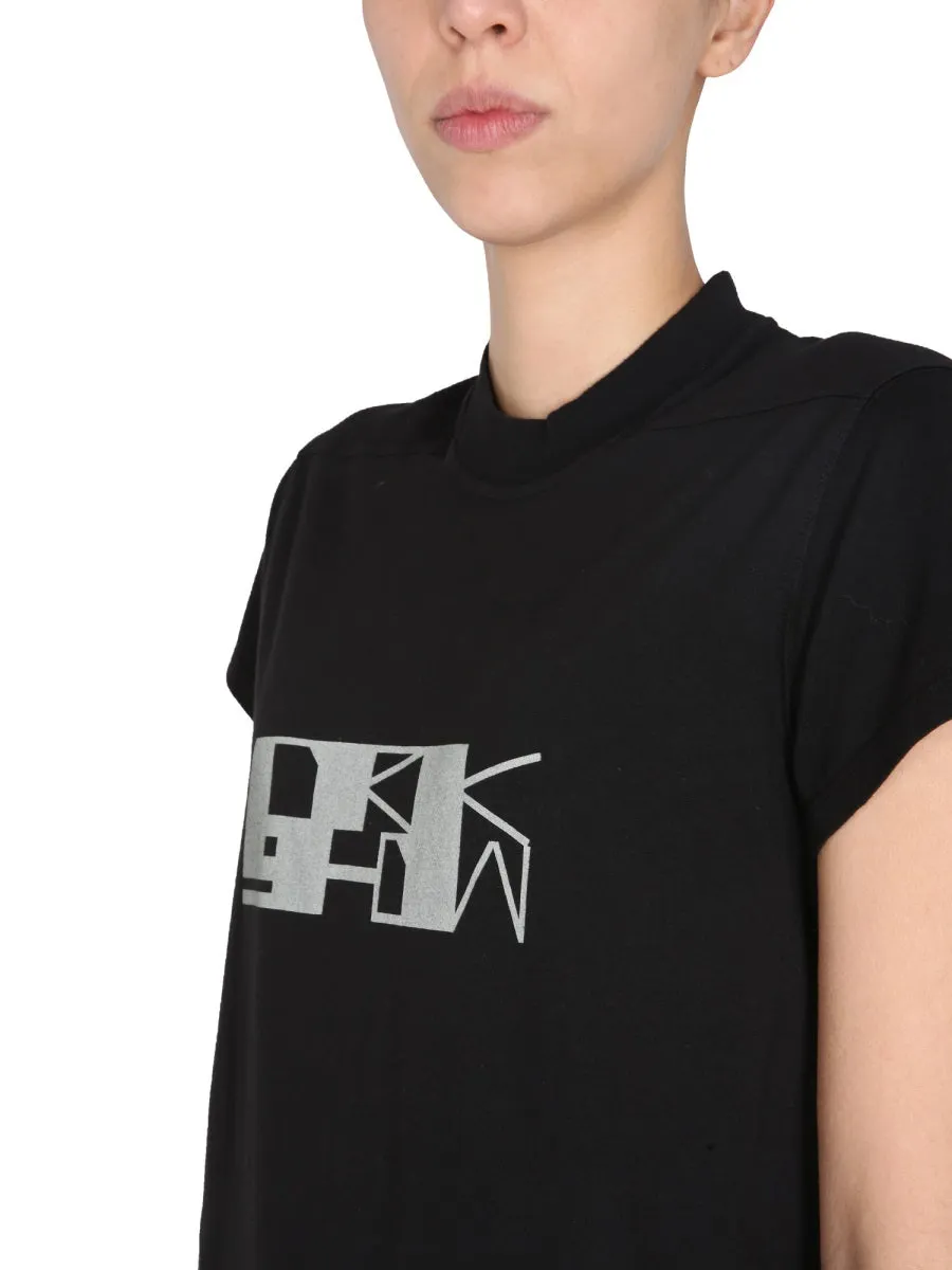 Rick Owens DRKSHDW Strap Detailed Crewneck T-Shirt