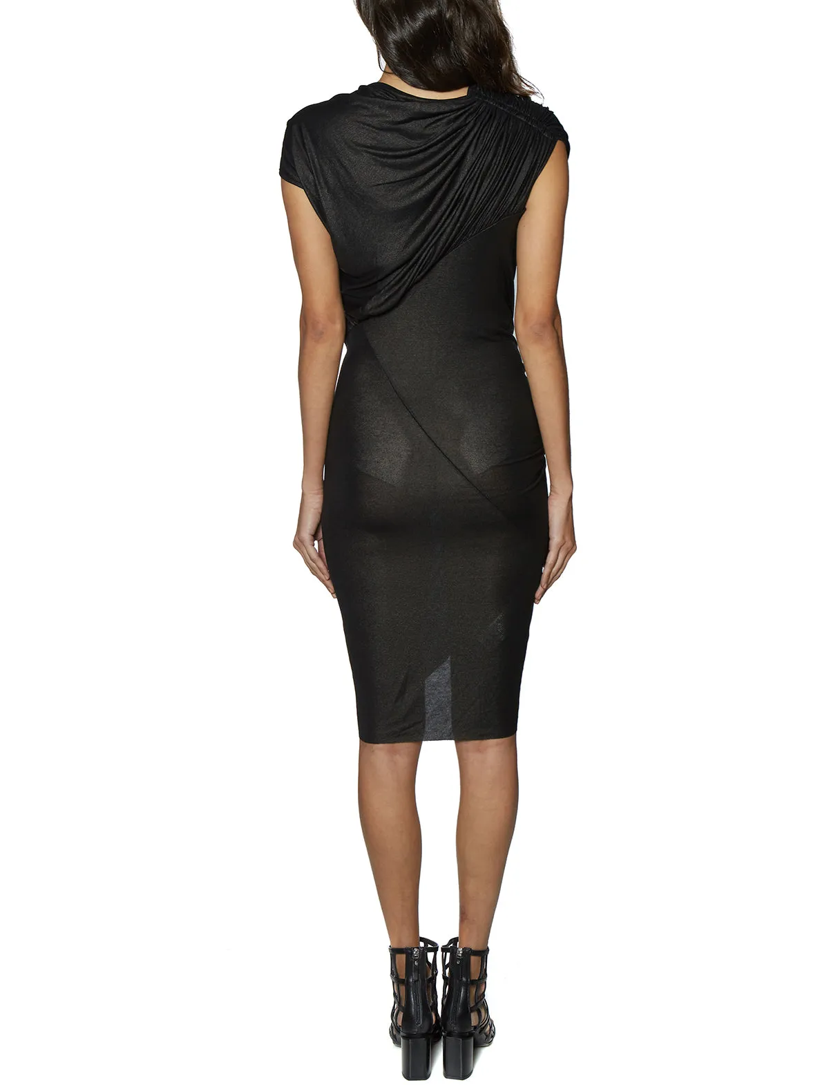 Rick Owens Lilies Short Sleeved Midi Dress