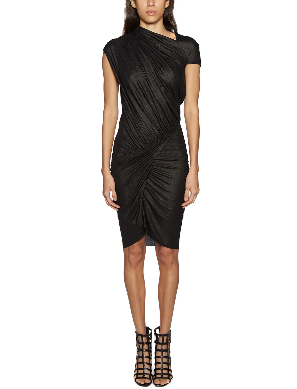 Rick Owens Lilies Short Sleeved Midi Dress