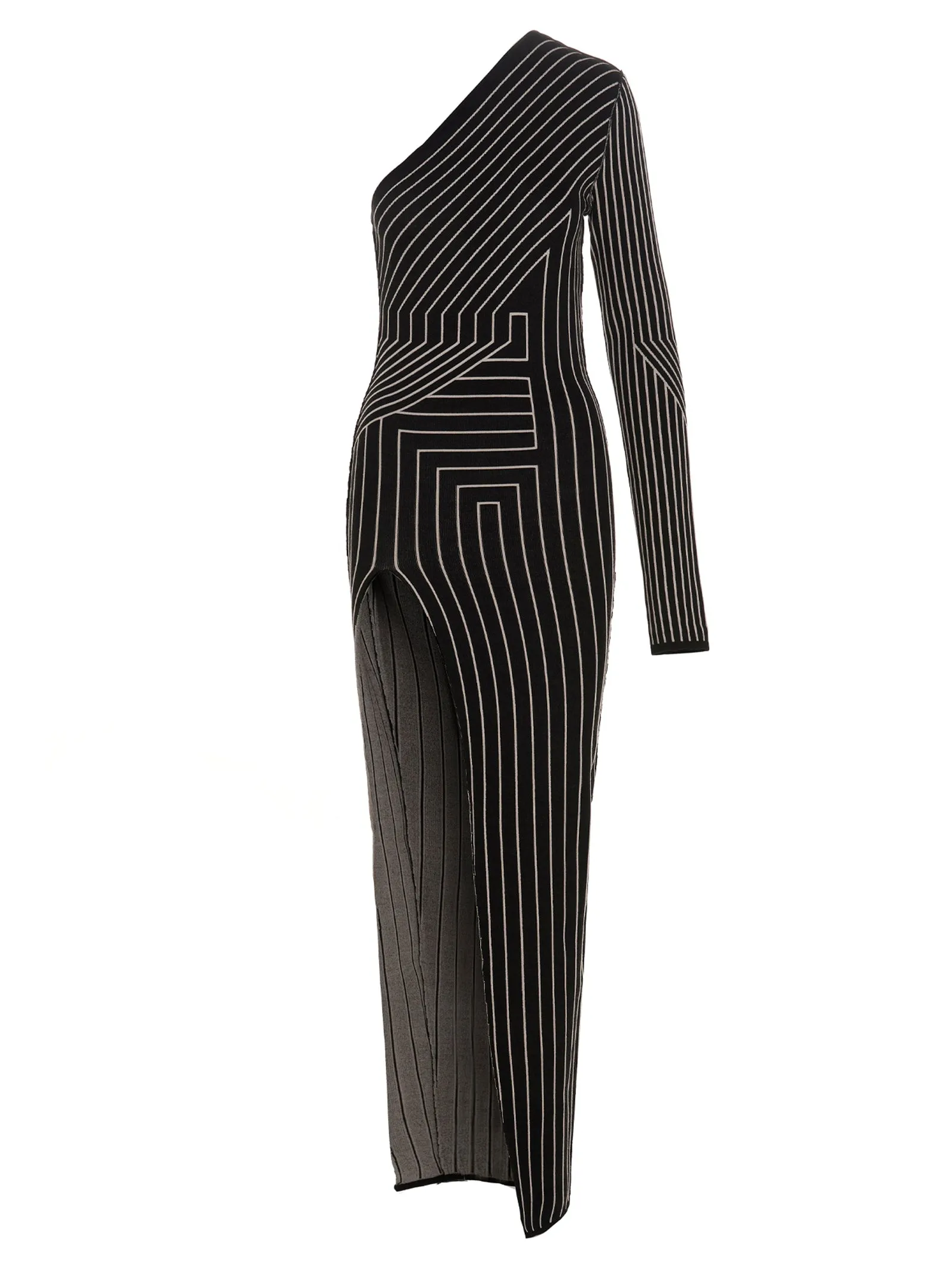 Rick Owens One-Shoulder Side Slit Dress