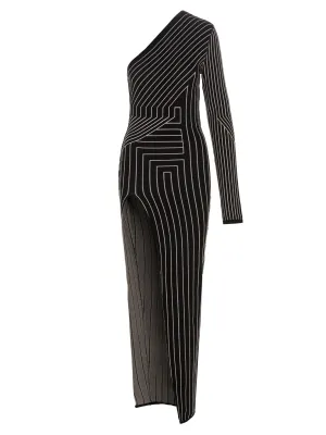 Rick Owens One-Shoulder Side Slit Dress