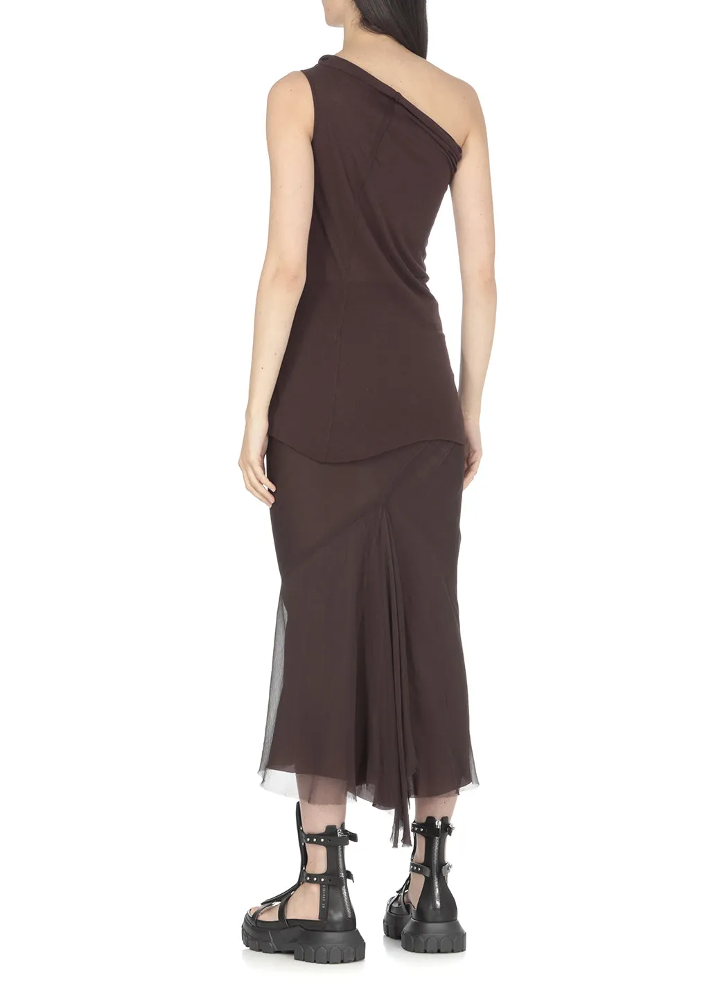 Rick Owens Semi-Sheer One Shoulder Top