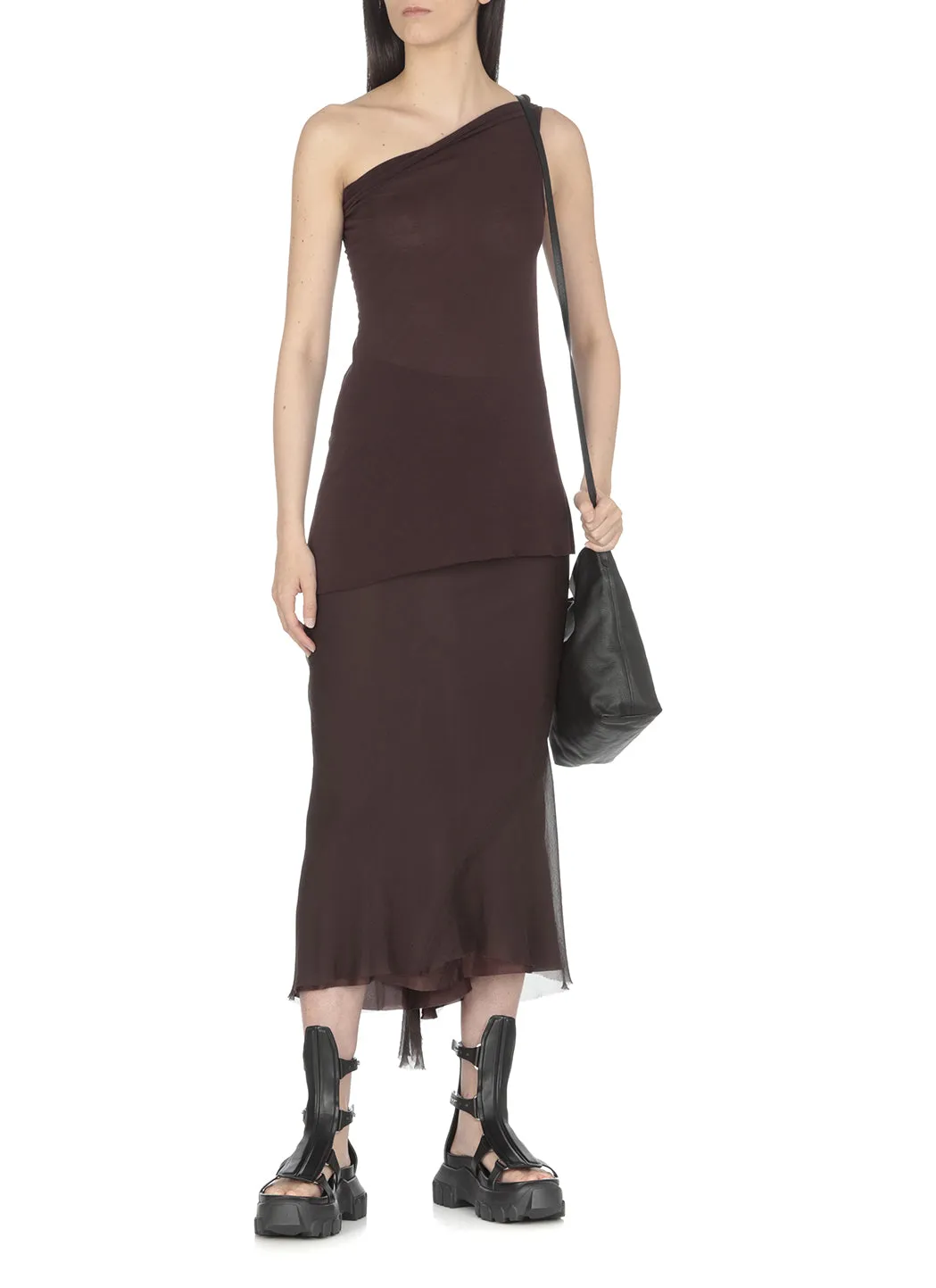 Rick Owens Semi-Sheer One Shoulder Top