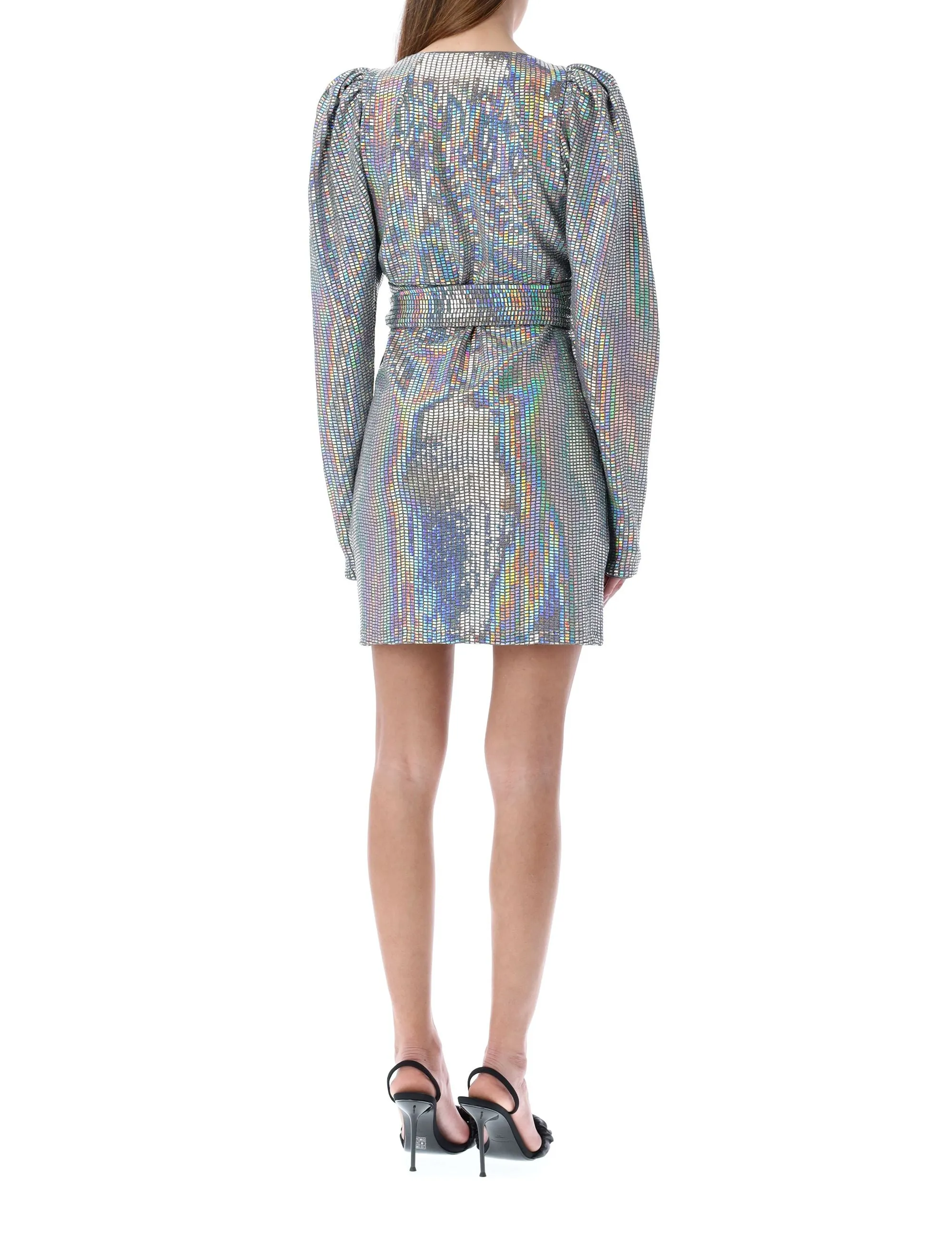 ROTATE V-Neck Long Sleeved Tied Dress