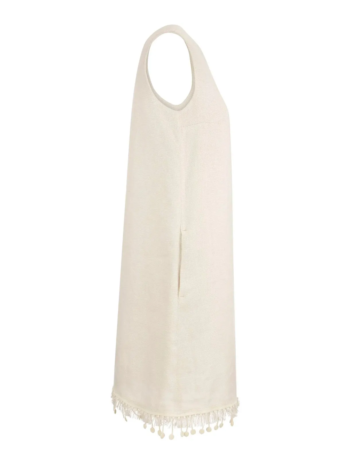 'S Max Mara Fringe-Detailed Sleeveless Dress