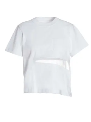 Sacai Cut-Out Crewneck T-Shirt